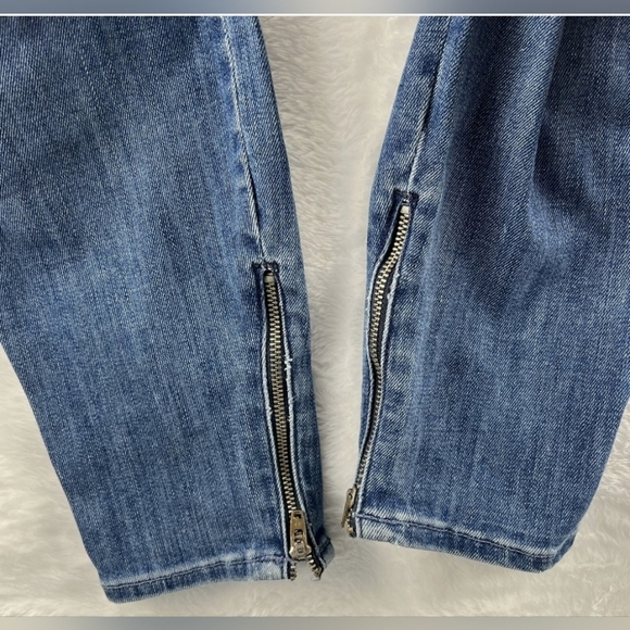 MOTHER Women's Distressed Blue Jeans - Picture 3 of 6